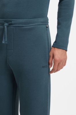 Waffle-knit pyjama bottoms, Blue