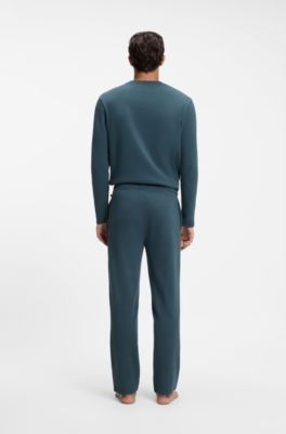 Waffle-knit pyjama bottoms, Blue