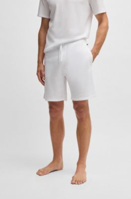 Waffle pyjama shorts, White