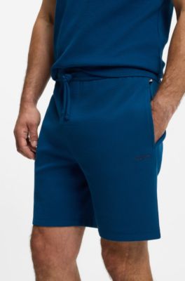 Waffle pyjama shorts, Turquoise