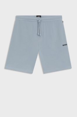 Waffle pyjama shorts, Light Blue