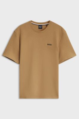 Waffle-knit pyjama top, Beige