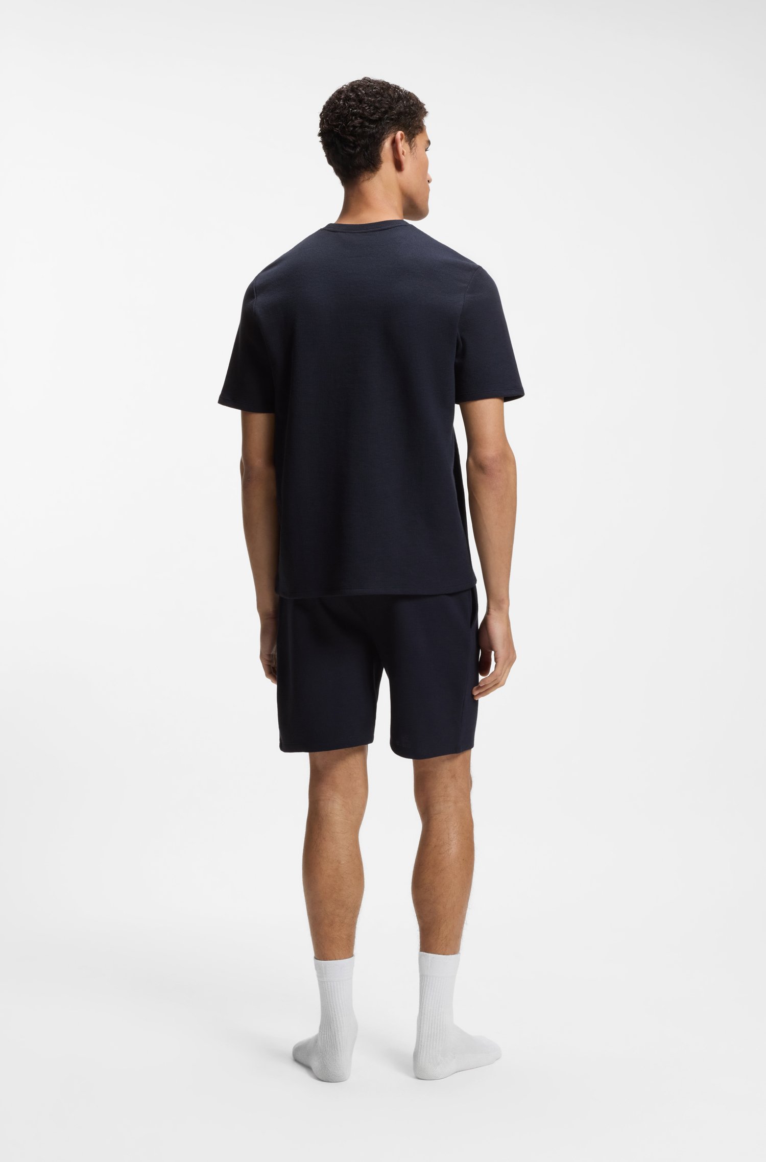 Boss Waffle-knit pyjama top t-shirts herr – bild 2