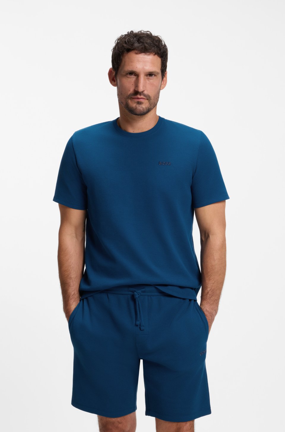 Waffle-knit pyjama top