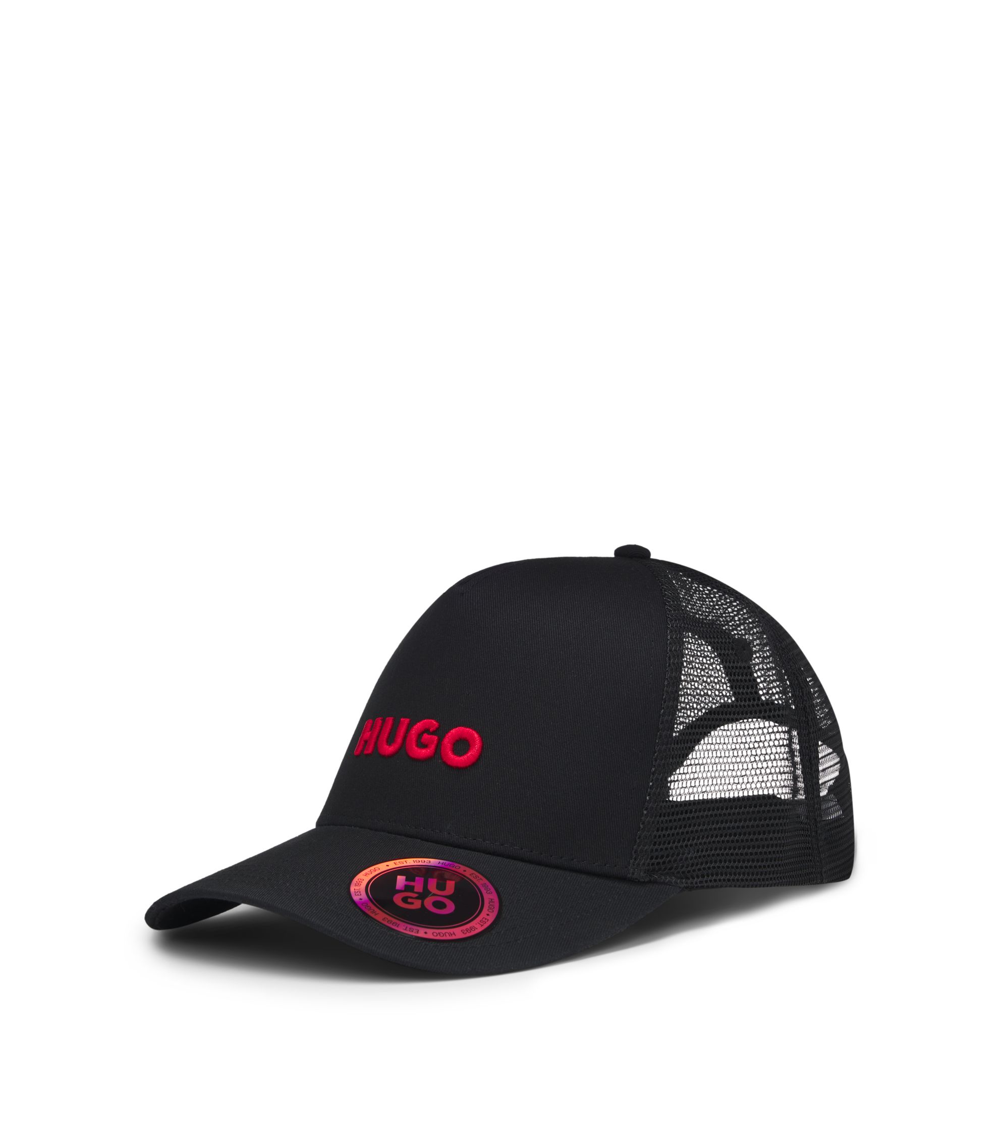 Cap aus Baumwoll-Twill mit Mesh-Einsätzen