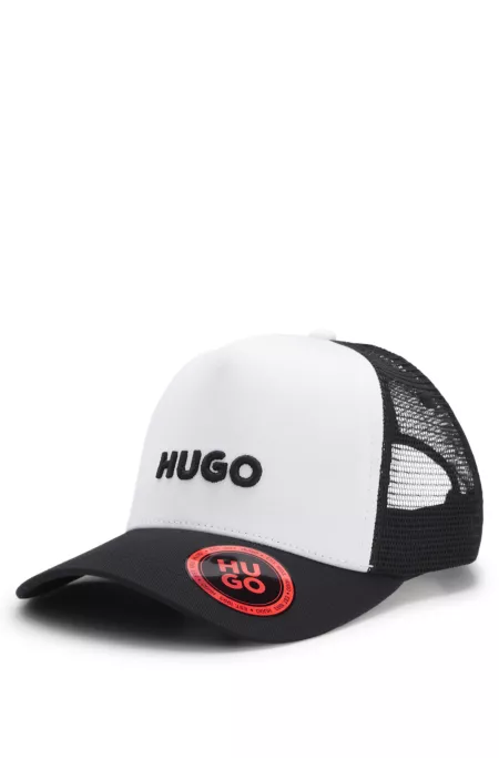 Cap aus Baumwoll-Twill mit Mesh-Einsätzen