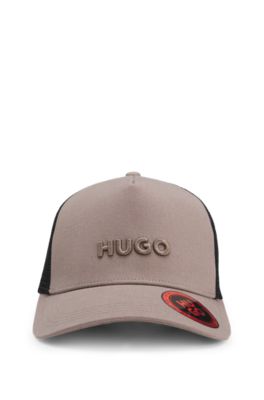 Cotton-twill cap with mesh panels, Light Brown