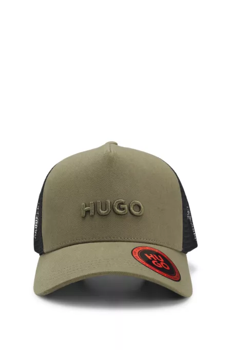 Cap aus Baumwoll-Twill mit Mesh-Einsätzen