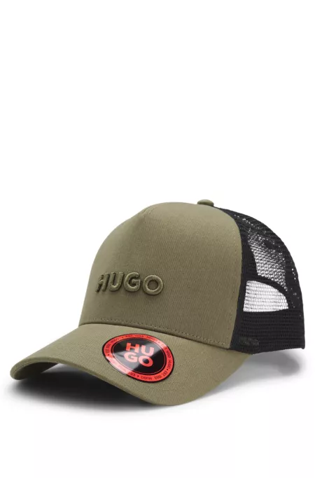 Cap aus Baumwoll-Twill mit Mesh-Einsätzen