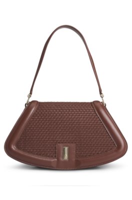 Sac à bandoulière Ariell en cuir mat tissé