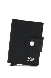 Textured card holder with Secrid technology, Black