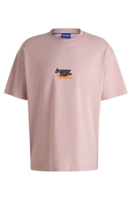 HUGO フロッキー Tシャツ リラックスフィット 50534951-102 HUGO - Relaxed-fit T-shirt in cotton with embroidered logo
