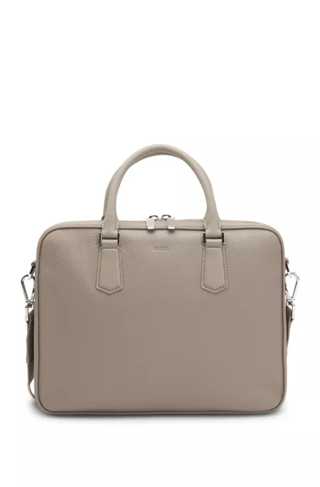 Italian-leather document case with signature trims