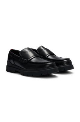 希少 新品 BOSS モカシン レザーシューズ ブラック 43 27cm 箱付き hbeu50536158_001_200?$