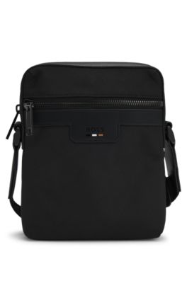 Reporter bag with logo and signature stripe, Black