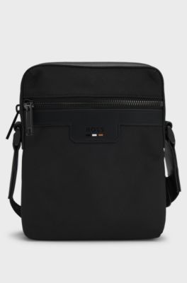 Reporter bag with logo and signature stripe, Black