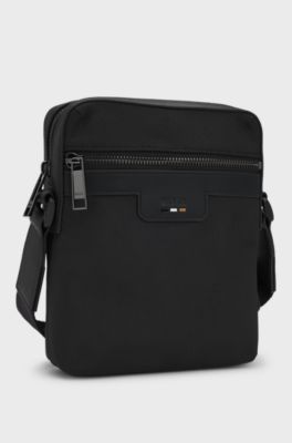 Reporter bag with logo and signature stripe, Black