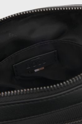 Reporter bag with logo and signature stripe, Black