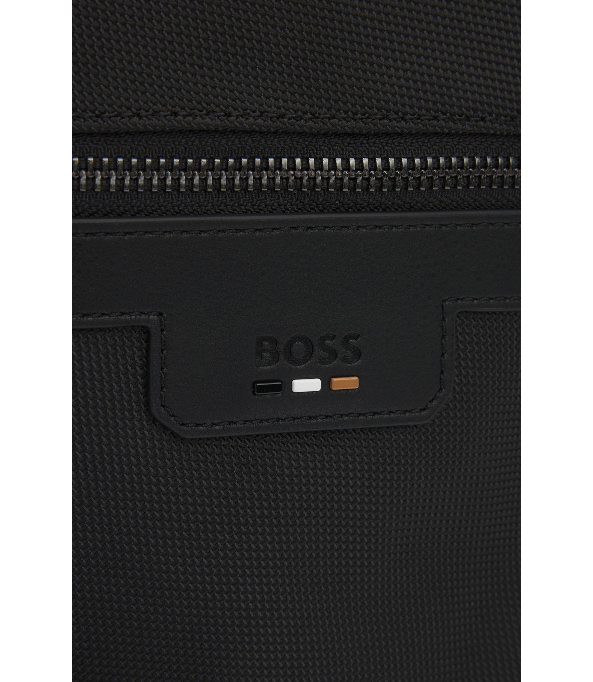 Hugo boss 黒 レザー ビジネスバッグ 50332237 HUGO BOSS (ヒューゴボス) メンズ ブリーフバッグ シボレザー 3way