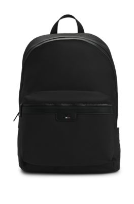 Backpack with logo and signature stripe, Black