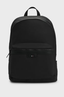 Backpack with logo and signature stripe, Black