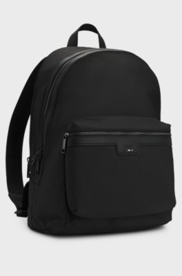 Backpack with logo and signature stripe, Black