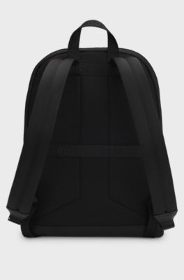 Backpack with logo and signature stripe, Black