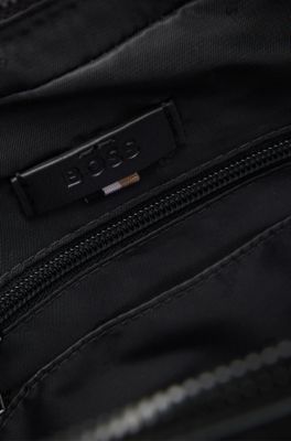 Document case with logo and signature stripe, Black