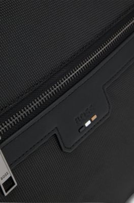 Document case with logo and signature stripe, Black