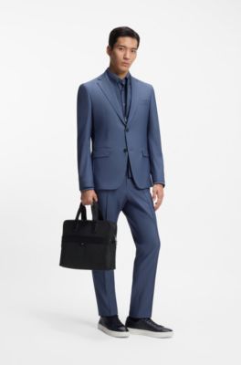 Document case with logo and signature stripe, Black