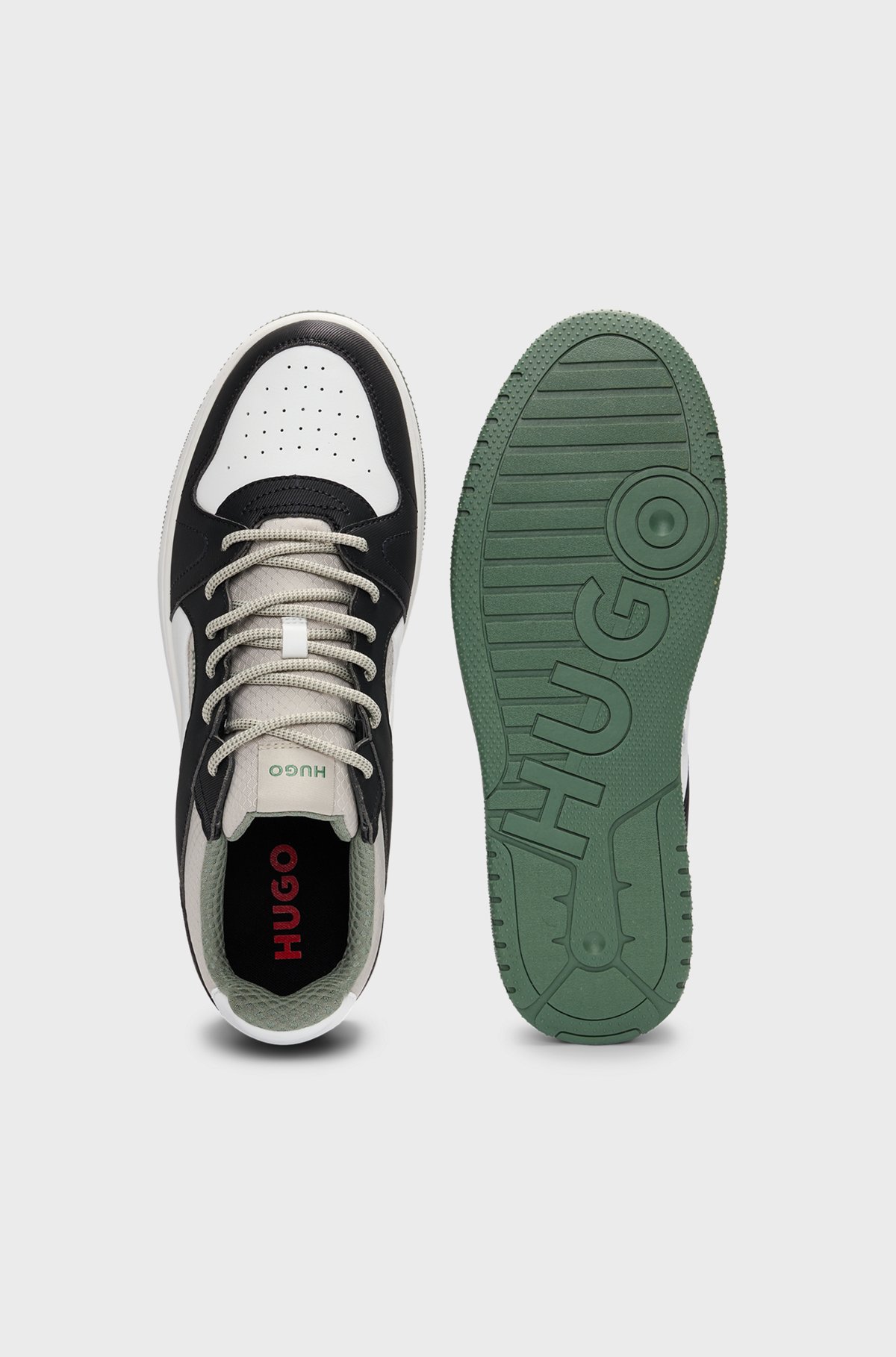 HUGO - Mixed-material trainers with ripstop and faux suede HUGO - Mixed-material trainers with ripstop and faux suede