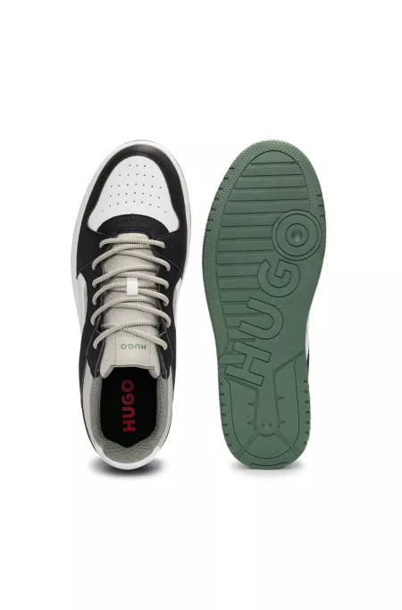 Mixed-material trainers with ripstop and faux suede