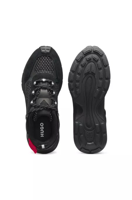 Signature trainers with mesh and suede