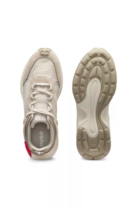 Signature trainers with mesh and suede