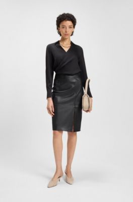 Mules en cuir su&eacute;d&eacute; &agrave; petit talon et monogramme Double&nbsp;B, Beige clair