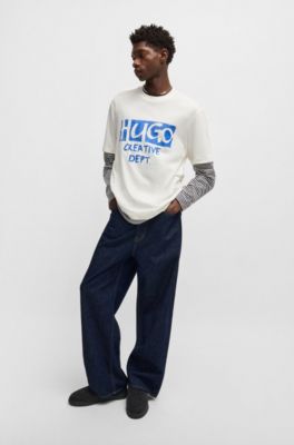 Nubuck-effect trainers with foldover tongue, Black