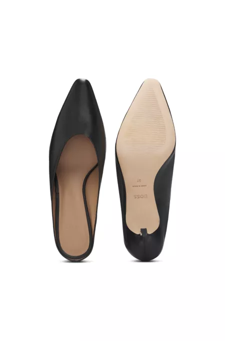 Backless mules in nappa leather