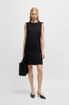 Backless mules in nappa leather, Black