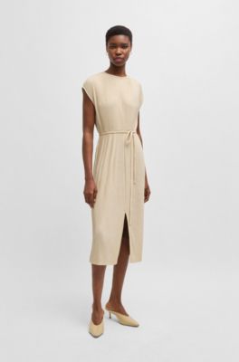 Backless mules in nappa leather, Light Beige