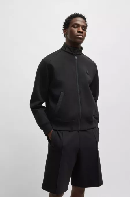 Cotton-blend jacket with contrast trims