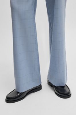 Penny-trim loafers in brush-off leather, Black