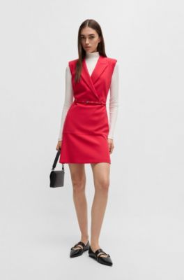 Nappa-leather ballerina pumps with buckled straps, Schwarz