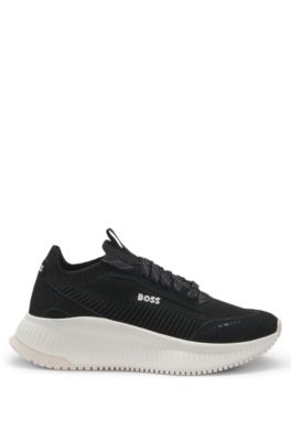 TTNM EVO trainers with knitted uppers and suede trims, Black