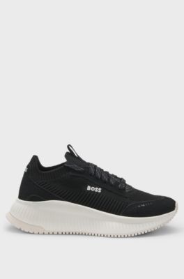 TTNM EVO trainers with knitted uppers and suede trims, Black