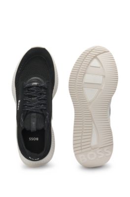 TTNM EVO trainers with knitted uppers and suede trims, Black
