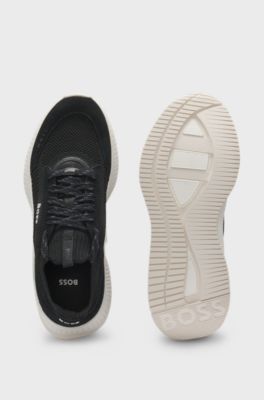 TTNM EVO trainers with knitted uppers and suede trims, Black