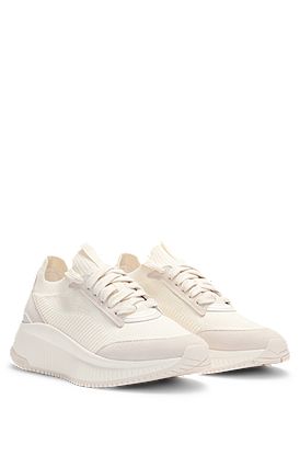 TTNM EVO trainers with knitted uppers and suede trims