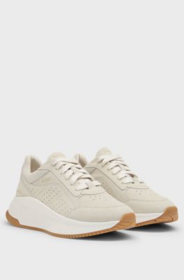 TTNM EVO trainers in suede with perforations, Light Grey