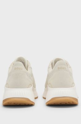 TTNM EVO trainers in suede with perforations, Light Grey