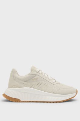TTNM EVO trainers in suede with perforations, Light Grey